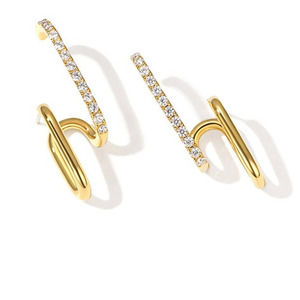 DOUBLE HOOP Earrings|18K Gold Plated